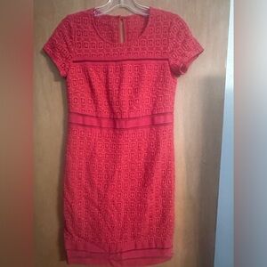EUC Laundry Orange Dress with Cute Mesh Strips